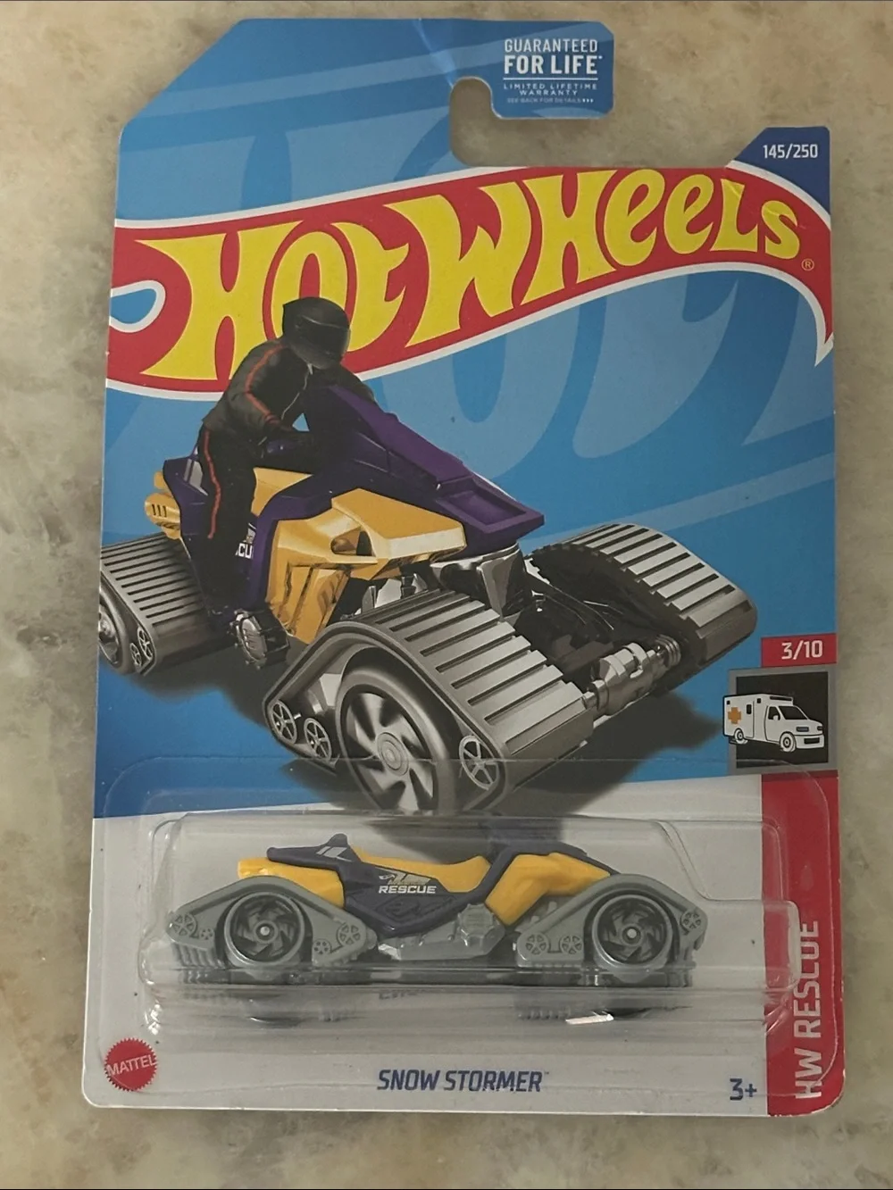 Hot Wheels Snow Stormer Rescue Vehicle - Yellow & Purple